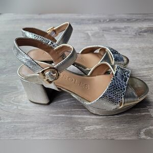 Aerosoles Cosmos Platform Heels, Size 6.5, Gold